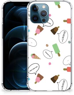 B2Ctelecom Smartphone hoesje iPhone 12 | 12 Pro Beschermhoes met transparante rand IJsjes