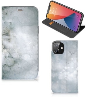 B2Ctelecom Smartphone Hoesje iPhone 12 | iPhone 12 Pro Leuk Telefoonhoesje Painting Grey