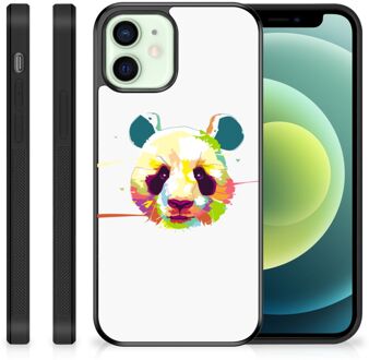 B2Ctelecom Smartphone Hoesje iPhone 12 Mini Back Case TPU Siliconen Hoesje met Zwarte rand Panda Color