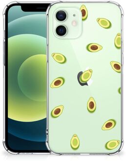 B2Ctelecom Smartphone hoesje iPhone 12 Mini Backcase TPU Siliconen Hoesje met transparante rand Avocado