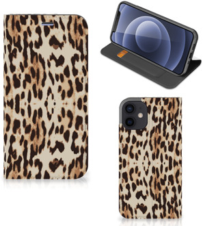 B2Ctelecom Smartphone Hoesje iPhone 12 Mini Book Cover Leopard