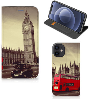 B2Ctelecom Smartphone Hoesje iPhone 12 Mini Mobiel Bookcase Londen