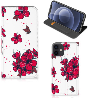 B2Ctelecom Smartphone Hoesje iPhone 12 Mini Mobiel Cover Blossom Red