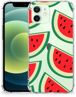 B2Ctelecom Smartphone hoesje iPhone 12 Mini Telefoonhoesje met tekst met transparante rand Watermelons