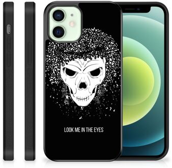 B2Ctelecom Smartphone Hoesje iPhone 12 Mini TPU Bumper met Zwarte rand Skull Hair