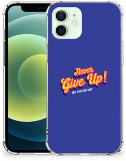 B2Ctelecom Smartphone hoesje iPhone 12 Mini TPU Silicone Hoesje met transparante rand Never Give Up