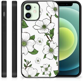 B2Ctelecom Smartphone Hoesje iPhone 12 Mini Trendy Telefoonhoesjes met Zwarte rand Dogwood Flowers