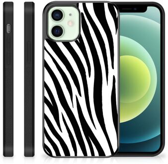 B2Ctelecom Smartphone Hoesje iPhone 12 Mini Trendy Telefoonhoesjes met Zwarte rand Zebra