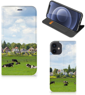 B2Ctelecom Smartphone Hoesje iPhone 12 Mini Wallet Book Case Hollandse Koeien