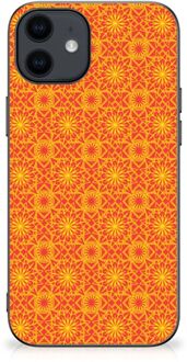 B2Ctelecom Smartphone Hoesje iPhone 12 Pro | 12 (6.1") Cover Case met Zwarte rand Batik Orange