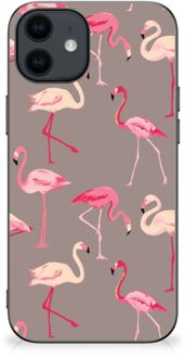 B2Ctelecom Smartphone Hoesje iPhone 12 Pro | 12 (6.1") Cover Case met Zwarte rand Flamingo