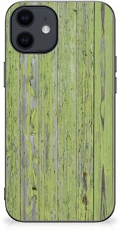 B2Ctelecom Smartphone Hoesje iPhone 12 Pro | 12 (6.1") Cover Case met Zwarte rand Green Wood