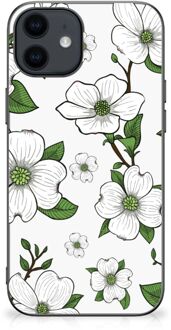 B2Ctelecom Smartphone Hoesje iPhone 12 Pro | 12 (6.1") Trendy Telefoonhoesjes met Zwarte rand Dogwood Flowers