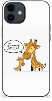 B2Ctelecom Smartphone Hoesje iPhone 12 Pro | 12 (6.1") Trendy Telefoonhoesjes met Zwarte rand Giraffe