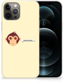 B2Ctelecom Smartphone hoesje iPhone 12 Pro Max Back Case Siliconen Hoesje met Foto Aap