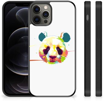 B2Ctelecom Smartphone Hoesje iPhone 12 Pro Max Back Case TPU Siliconen Hoesje met Zwarte rand Panda Color