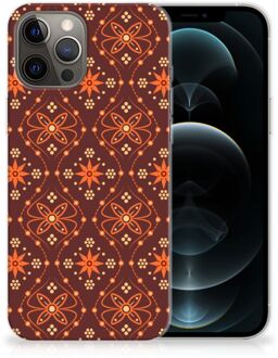 B2Ctelecom Smartphone hoesje iPhone 12 Pro Max Leuk Case Batik Brown