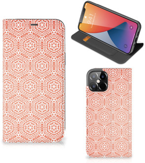 B2Ctelecom Smartphone Hoesje iPhone 12 Pro Max Mobiel Hoesje Pattern Orange