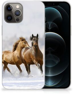 B2Ctelecom Smartphone hoesje iPhone 12 Pro Max TPU Case Paarden