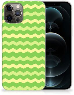 B2Ctelecom Smartphone hoesje iPhone 12 Pro Max TPU Case Waves Green