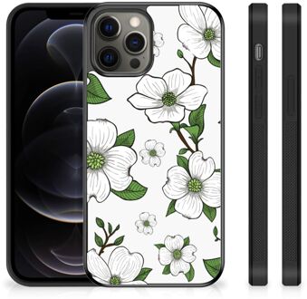 B2Ctelecom Smartphone Hoesje iPhone 12 Pro Max Trendy Telefoonhoesjes met Zwarte rand Dogwood Flowers