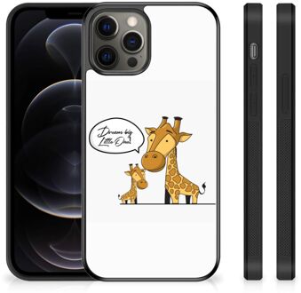 B2Ctelecom Smartphone Hoesje iPhone 12 Pro Max Trendy Telefoonhoesjes met Zwarte rand Giraffe