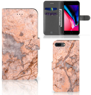 B2Ctelecom Smartphone Hoesje iPhone 8+ | 7+ Marmer Oranje