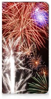 B2Ctelecom Smartphone Hoesje Kerstcadeau Samsung Galaxy S20 FE Portemonnee hoesje Vuurwerk