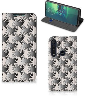 B2Ctelecom Smartphone Hoesje Motorola G8 Plus Book Wallet Case Salamander Grey