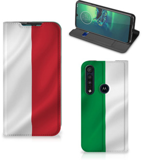 B2Ctelecom Smartphone Hoesje Motorola G8 Plus Leuk Bookcase Italiaanse Vlag