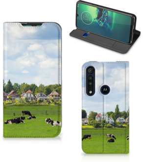 B2Ctelecom Smartphone Hoesje Motorola G8 Plus Wallet Book Case Hollandse Koeien