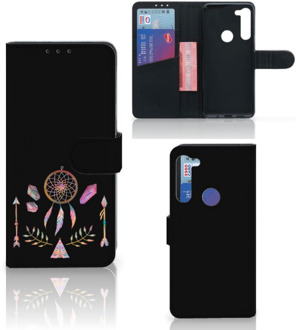 B2Ctelecom Smartphone Hoesje Motorola G8 Power Book Style Case Boho Dreamcatcher