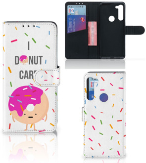 B2Ctelecom Smartphone Hoesje Motorola G8 Power Bookcase met Quotes Donut Cadeautjes voor Meisjes