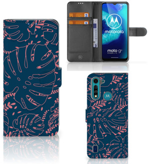 B2Ctelecom Smartphone Hoesje Motorola G8 Power Lite Bookcase Palm Leaves