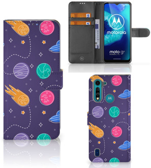 B2Ctelecom Smartphone Hoesje Motorola G8 Power Lite Flip Case Portemonnee Space