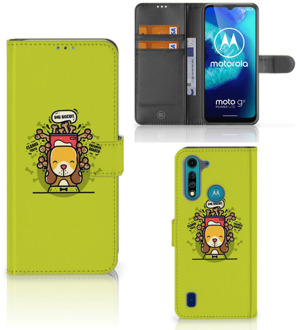 B2Ctelecom Smartphone Hoesje Motorola G8 Power Lite Flipcover Doggy Biscuit