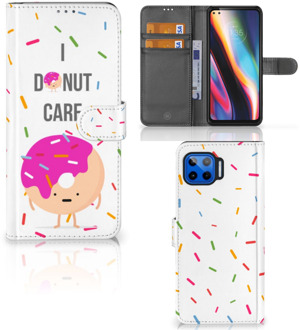 B2Ctelecom Smartphone Hoesje Motorola Moto G 5G Plus Bookcase met Quotes Donut Cadeautjes voor Meisjes