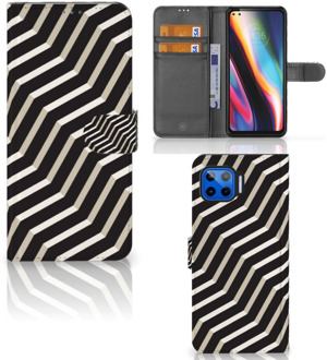 B2Ctelecom Smartphone Hoesje Motorola Moto G 5G Plus Bookcover met Pasjeshouder Illusion