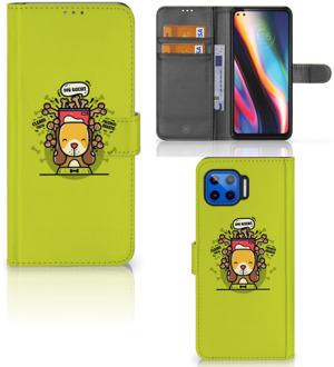 B2Ctelecom Smartphone Hoesje Motorola Moto G 5G Plus Flipcover Doggy Biscuit