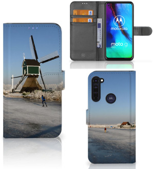 B2Ctelecom Smartphone Hoesje Motorola Moto G Pro Boekhoesje Tekst Schaatsers