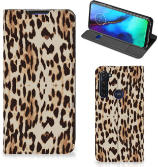 B2Ctelecom Smartphone Hoesje Motorola Moto G Pro Book Cover Leopard