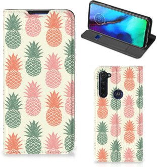 B2Ctelecom Smartphone Hoesje Motorola Moto G Pro Leuk Bookcase Ananas