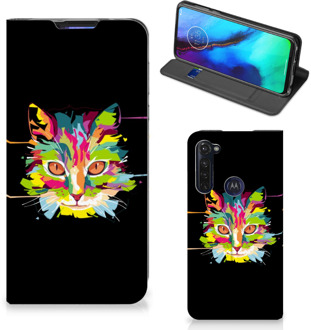 B2Ctelecom Smartphone Hoesje Motorola Moto G Pro Wallet Case Leuke Verjaardagscadeaus Cat Color