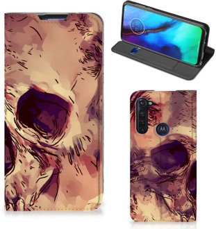 B2Ctelecom Smartphone Hoesje Motorola Moto G Pro Wallet Case Skullhead