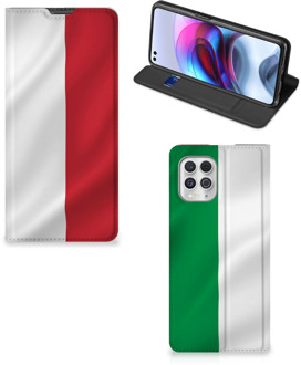 B2Ctelecom Smartphone Hoesje Motorola Moto G100 Leuk Bookcase Italiaanse Vlag