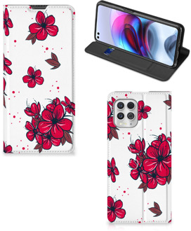 B2Ctelecom Smartphone Hoesje Motorola Moto G100 Mobiel Cover Blossom Red