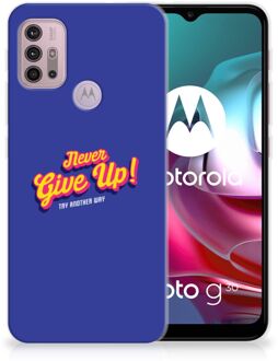 B2Ctelecom Smartphone hoesje Motorola Moto G30 | G10 Backcase Siliconen Hoesje Never Give Up