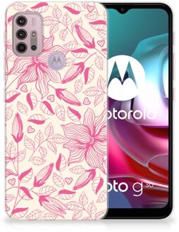 B2Ctelecom Smartphone hoesje Motorola Moto G30 | G10 Silicone Case Roze Bloemen