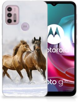 B2Ctelecom Smartphone hoesje Motorola Moto G30 | G10 TPU Case Paarden