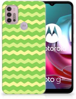 B2Ctelecom Smartphone hoesje Motorola Moto G30 | G10 TPU Case Waves Green